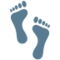 Footprints emoji on Mozilla